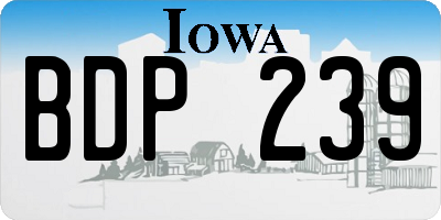 IA license plate BDP239