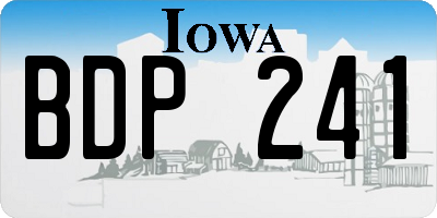 IA license plate BDP241