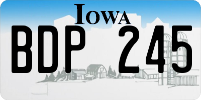 IA license plate BDP245
