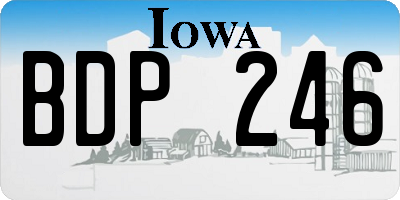 IA license plate BDP246