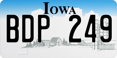 IA license plate BDP249