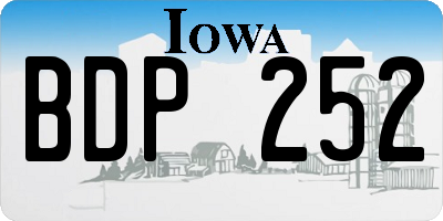 IA license plate BDP252