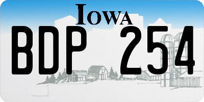 IA license plate BDP254