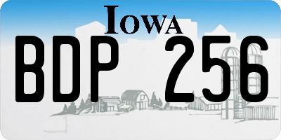 IA license plate BDP256