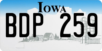IA license plate BDP259