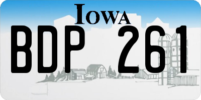 IA license plate BDP261