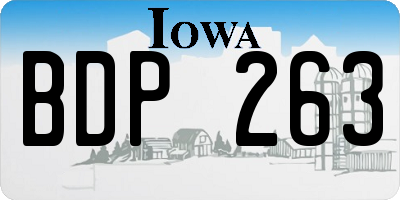 IA license plate BDP263