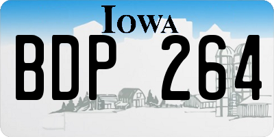 IA license plate BDP264