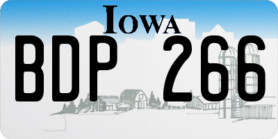 IA license plate BDP266