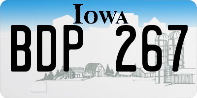 IA license plate BDP267