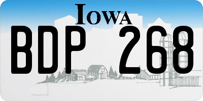 IA license plate BDP268