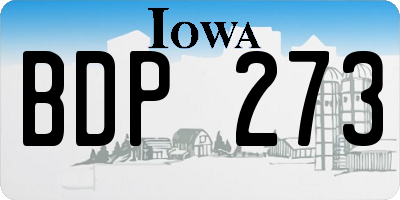 IA license plate BDP273