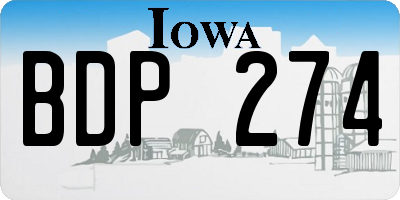 IA license plate BDP274