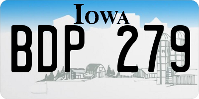 IA license plate BDP279