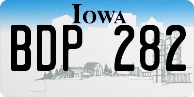 IA license plate BDP282