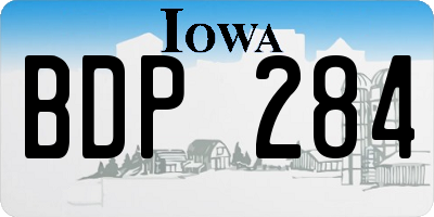 IA license plate BDP284
