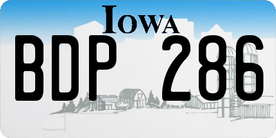 IA license plate BDP286