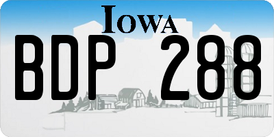 IA license plate BDP288