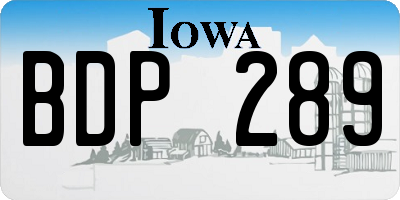 IA license plate BDP289
