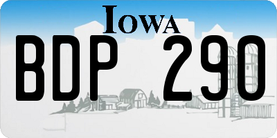 IA license plate BDP290
