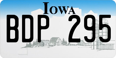 IA license plate BDP295