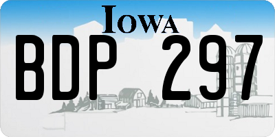 IA license plate BDP297