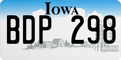 IA license plate BDP298