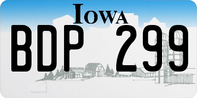 IA license plate BDP299
