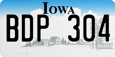 IA license plate BDP304