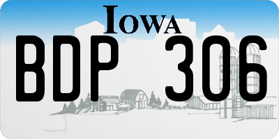 IA license plate BDP306