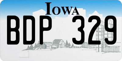 IA license plate BDP329