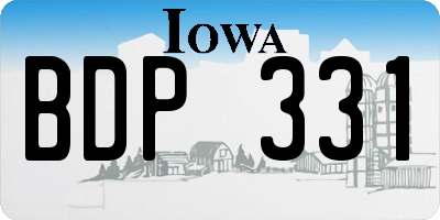 IA license plate BDP331