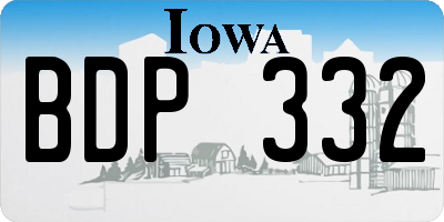 IA license plate BDP332