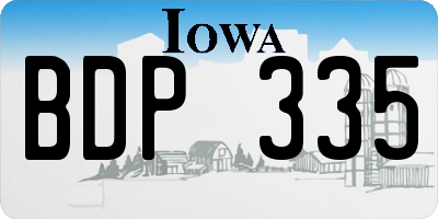 IA license plate BDP335