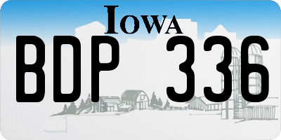 IA license plate BDP336