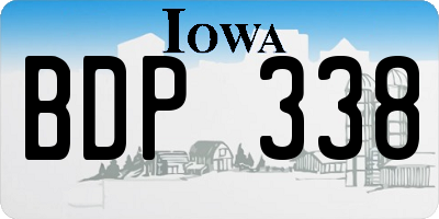 IA license plate BDP338