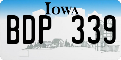 IA license plate BDP339
