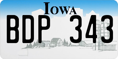 IA license plate BDP343