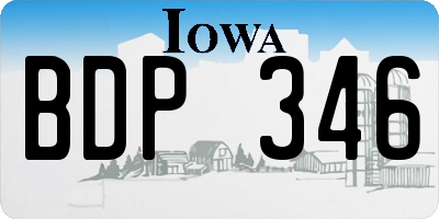 IA license plate BDP346
