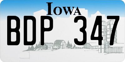 IA license plate BDP347