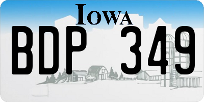 IA license plate BDP349