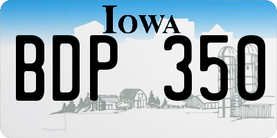 IA license plate BDP350