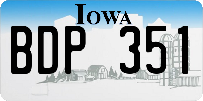 IA license plate BDP351