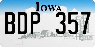 IA license plate BDP357
