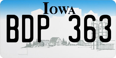 IA license plate BDP363