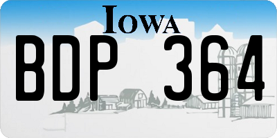 IA license plate BDP364