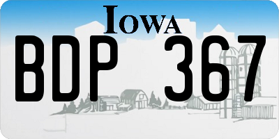 IA license plate BDP367
