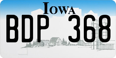 IA license plate BDP368