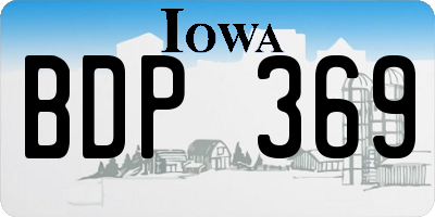 IA license plate BDP369