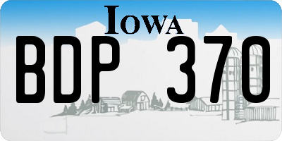 IA license plate BDP370
